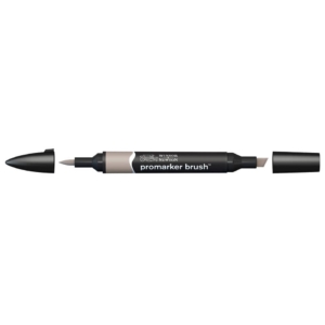 Pennarello Winsor&Newton Promarker Brush doppia punta scalpello-pennello - warm grey 3 - 0204132