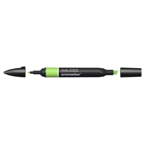 Pennarello Winsor&Newton Promarker doppia punta fine-scalpello 2,5-0,5mm - leaf green - 0203341