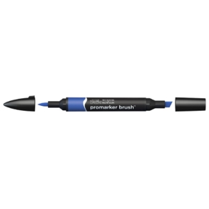 Pennarello Winsor&Newton Promarker Brush doppia punta scalpello-pennello - egyptian blue - 0204305