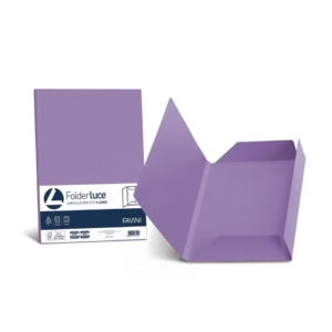 Cartelline 3 lembi Favini Folder Luce&Acqua 200g/m² 24,5x34,5cm Violetto - A50J434 (conf.25)
