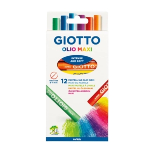 Pastelli ad olio Giotto Maxi  in conf. da 12 colori assortiti F293400