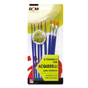 Pennelli in pelo sintetico DOM - per acquerello 11651 (conf.8)