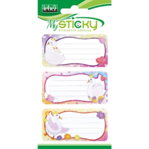 Etichette adesive scuola Lebez MySticky soggetto girl - fantasie assortite - A4089