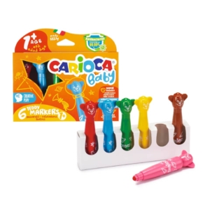 Pennarelli Carioca Baby Teddy 1+ in Colori Assortiti - 42815 (conf.6)