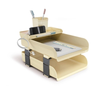 Set scrivania 5 pezzi Arda Vintage Milk 25,4x33,5xH.28 cm Avorio 830MI