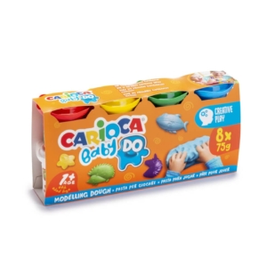 Pasta modellabile colorata Carioca Baby Do 75gr - Colori Assortiti - 43180 (conf.8)