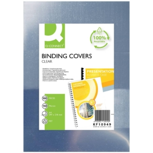 Copertine per rilegatura lucide Q-Connect in PET A4 150µm - KF10949 (conf.100)