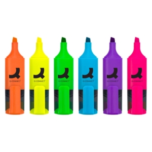 Set mini evidenziatori Q-Connect Colori Assortiti neon - KF03774 (conf.6)
