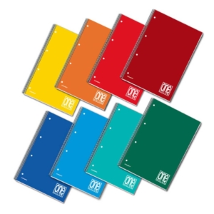 Quaderno spiralato One Color A5+ 80g/m² - 60 fogli microperforati quadretti 4mm - con fori per archiviazione - 1147