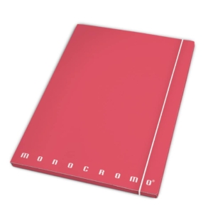 Cartella a 3 lembi con elastico Pigna Monocromo - A4 26x35,5 cm dorso piatto colori assortiti - 0213733