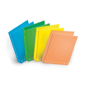 Raccoglitore ad anelli Pigna Monocromo - A4 27x32 cm 4 anelli Ø 30 mm colori assortiti Fluo - 0227901