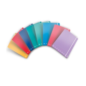 Cartella a 3 lembi con elastico Pigna Monocromo - A4 26x35,5x1,2 cm dorso 1,2 colori assortiti - 0217563