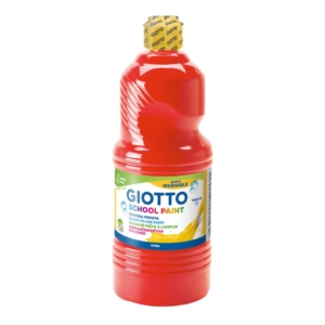Tempera pronta GIOTTO School Paint in flacone 1 litro Rosso scarlatto - F535508