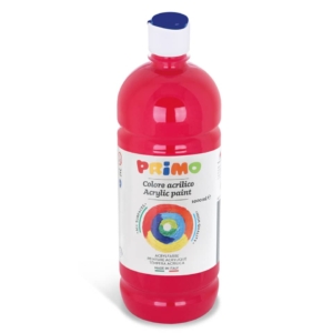 Colore acrilico Primo in bottiglia con tappo dosatore 1000 ml Rosso carminio 404TA1000310