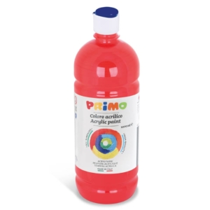 Colore acrilico Primo in bottiglia con tappo dosatore 1000 ml Rosso 404TA1000300