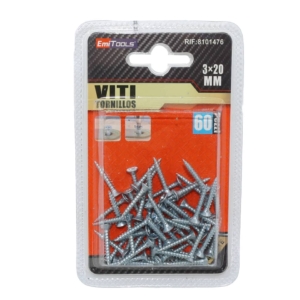 Viti per legno argentate Emi - 20x3 mm - 8101476 (conf.60)