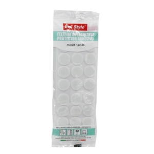 Feltrino adesivo tondo Emi Ø28 mm - Bianco - 8509075 (conf.24)