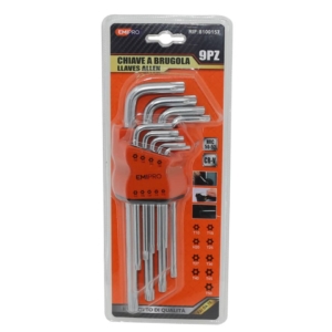 Kit di chiavi a brugola assortite Emi - puntale tork - 8100157 (conf.9)
