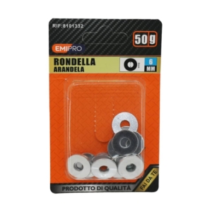 Rondelle piatte Emi per bulloni M6 - 8101332 (conf.50 gr)