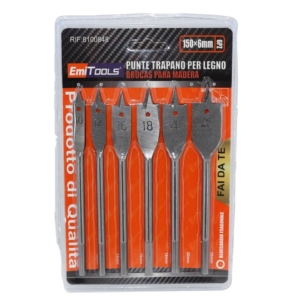 Punte legno a fresa Emi per fori 10/25 mm - 8100848 (conf.4)