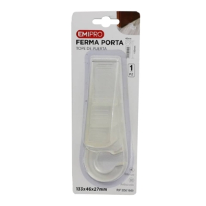 Fermaporta in silicone con gancio Emi -133x46xH.27 mm - Trasparente - 8501649