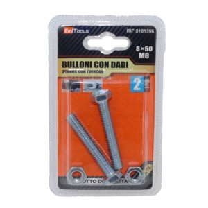 Bulloni con dadi Emi M8 x 50 mm - 8101396 (conf.2)