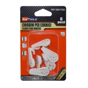 Ganci per quadri Emi in plastica - Bianco - 8501762 (conf.6)