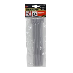 Stringicavo in velcro Emi - 200x12 mm - Nero - 8107856 (conf.6)