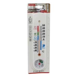 Termometro da parete con barometro Emi 23x5 cm - Bianco - 8901006