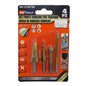 Punte coniche Emi per ferro/alluminio - 8100788 (conf.4)