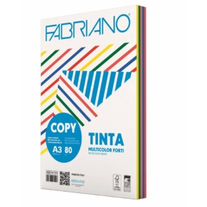 Carta colorata Fabriano Copy Tinta Colorcart 5 colori forti 100 fogli - formato A3 - 160g/m²