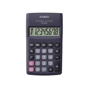 Calcolatrice tascabile ad 8 cifre Casio con cover in plastica Blu HL-815L-BK-W-GP