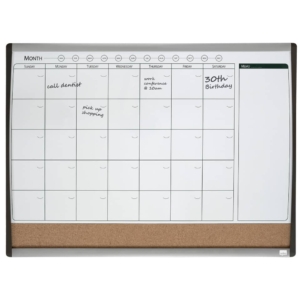 Lavagna magnetica combinata con calendario mensile Nobo - 58,5x43 cm 1903813