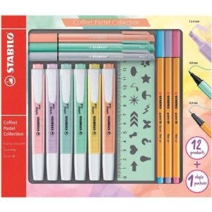 Pennarellini, fineliner ed evidenziatori Pastel collection Stabilo - in 6 Colori Assortiti IT/87-2915 (set 13 pezzi)