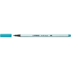 Pennarello Stabilo Pen 68 brush - punta a pennello - M 1 mm azzurro chiaro - 568/31