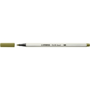 Pennarello Stabilo Pen 68 brush - punta a pennello - M 1 mm verde muschio - 568/37
