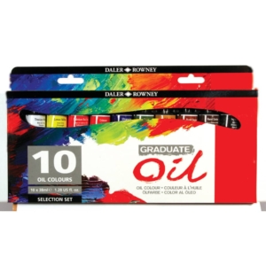 Colori a olio Daler Rowney Graduate Oil in tubetto 38 ml 10 Colori Assortiti D117900100