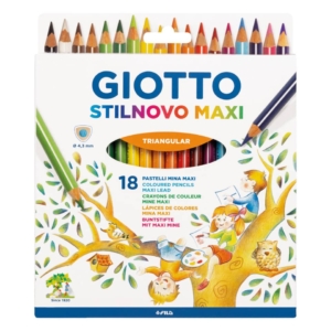 Matite colorate GIOTTO Stilnovo Maxi - Colori Assortiti - Ømina 4,3 mm - F226200 (conf.18)