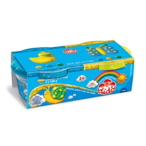 Paste modellabili Didò Bis Glitter 100gr - Giallo e Azzurro - F396701 (conf.2)