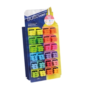 Evidenziatori Tratto Video Fluo e Pastel - Colori Assortiti - F837500 (Espositore modulare 288 pezzi)