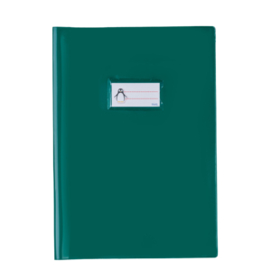 Copriquaderno con portanome Coprimaxi Favorit C25E Francese formato A4 in PVC laccato verde scuro spessore 250 μm - 100500951