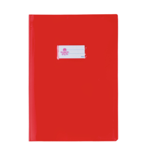 Copriquaderno con portanome Coprimaxi Favorit C25E Francese formato A4 in PVC laccato rosso spessore 250 μm - 100500950