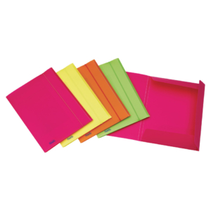 Cartelle tre lembi con elastico Favorit Neon formato 24x33 cm dorso 1 cm - colori assortiti - 400066846 (conf.20)