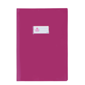 Copriquaderno con portanome Coprimaxi Favorit C25E Francese formato A4 in PVC laccato fucsia spessore 250 μm - 100500944