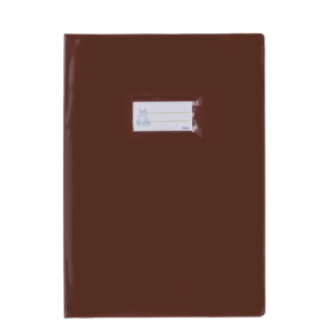 Copriquaderno con portanome Coprimaxi Favorit C25E Francese formato A4 in PVC laccato marrone spessore 250 μm - 100500947
