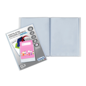Portalistino personalizzabile Favorit Premium in PP fogli fissi 22x30 cm liscio - 60 buste - Trasparente - 400090486