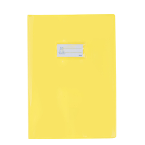 Copriquaderno con portanome Coprimaxi Favorit C25E Francese formato A4 in PVC laccato giallo spessore 250 μm - 100500945