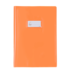 Copriquaderno con portanome Coprimaxi Favorit C25E Francese formato A4 arancio in PVC laccato spessore 250 μm - 100500940