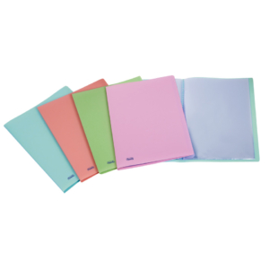 Portalistini Favorit Pastel liscio in PPL opaco 22x30 cm 40 buste interne fisse colori assortiti - 400115582