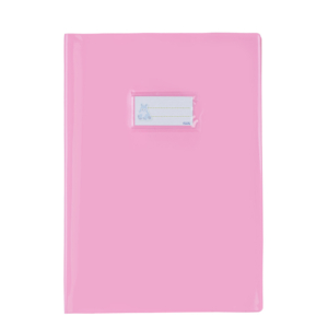 Copriquaderno con portanome Coprimaxi Favorit C25E Francese formato A4 in PVC laccato rosa spessore 250 μm - 100500949